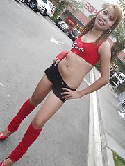 Red haired Thai slut with braces gets fucked for a creampie